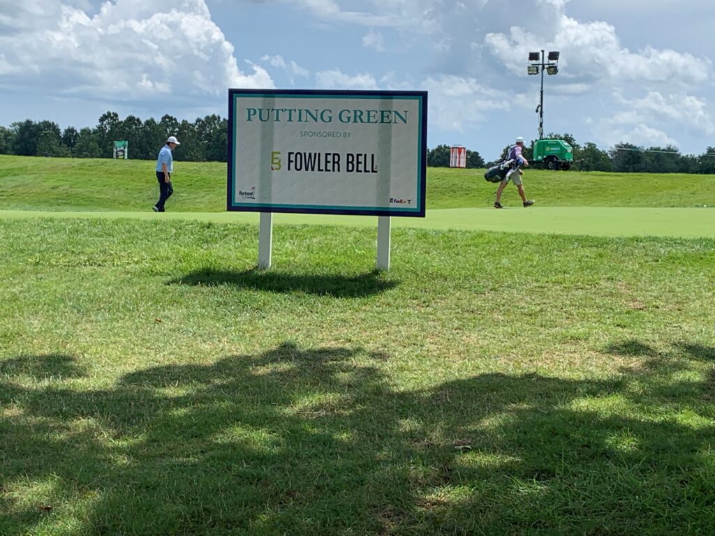Fowler Bell PLLC Sponsored This Year’s PGA Tour Barbasol Championship Practice Putting Green