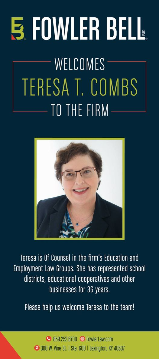Fowler Bell PLLC Welcomes Teresa T. Combs to the Firm!